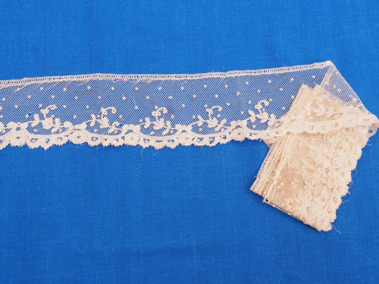 Tape lace on net ground