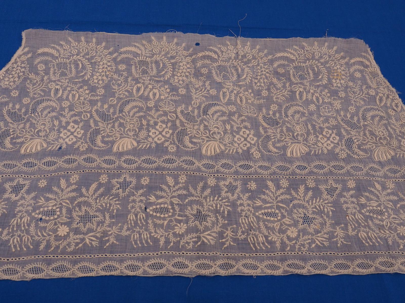 Chikan embroidery panel