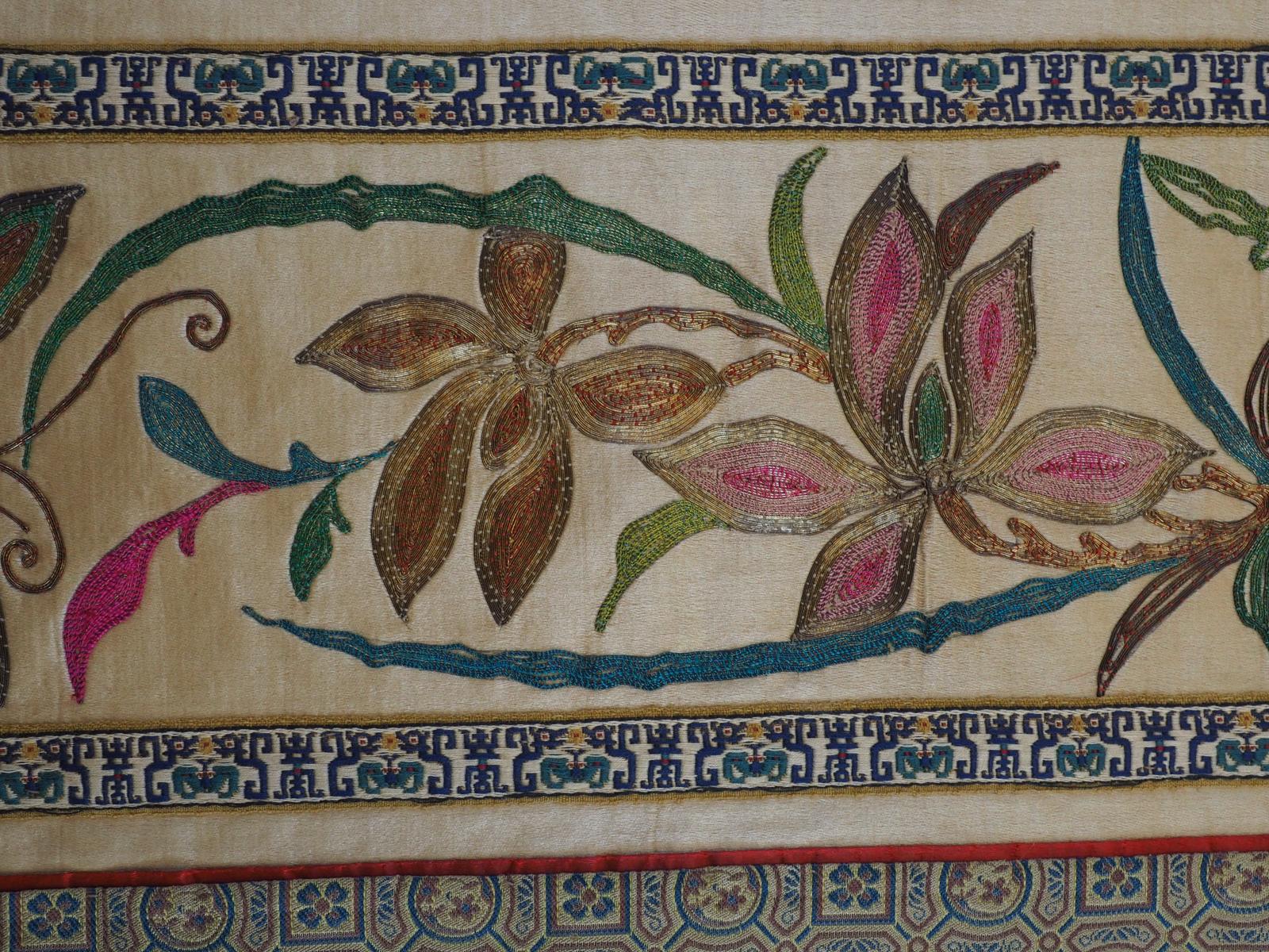 Detail of Chinese goldwork panel