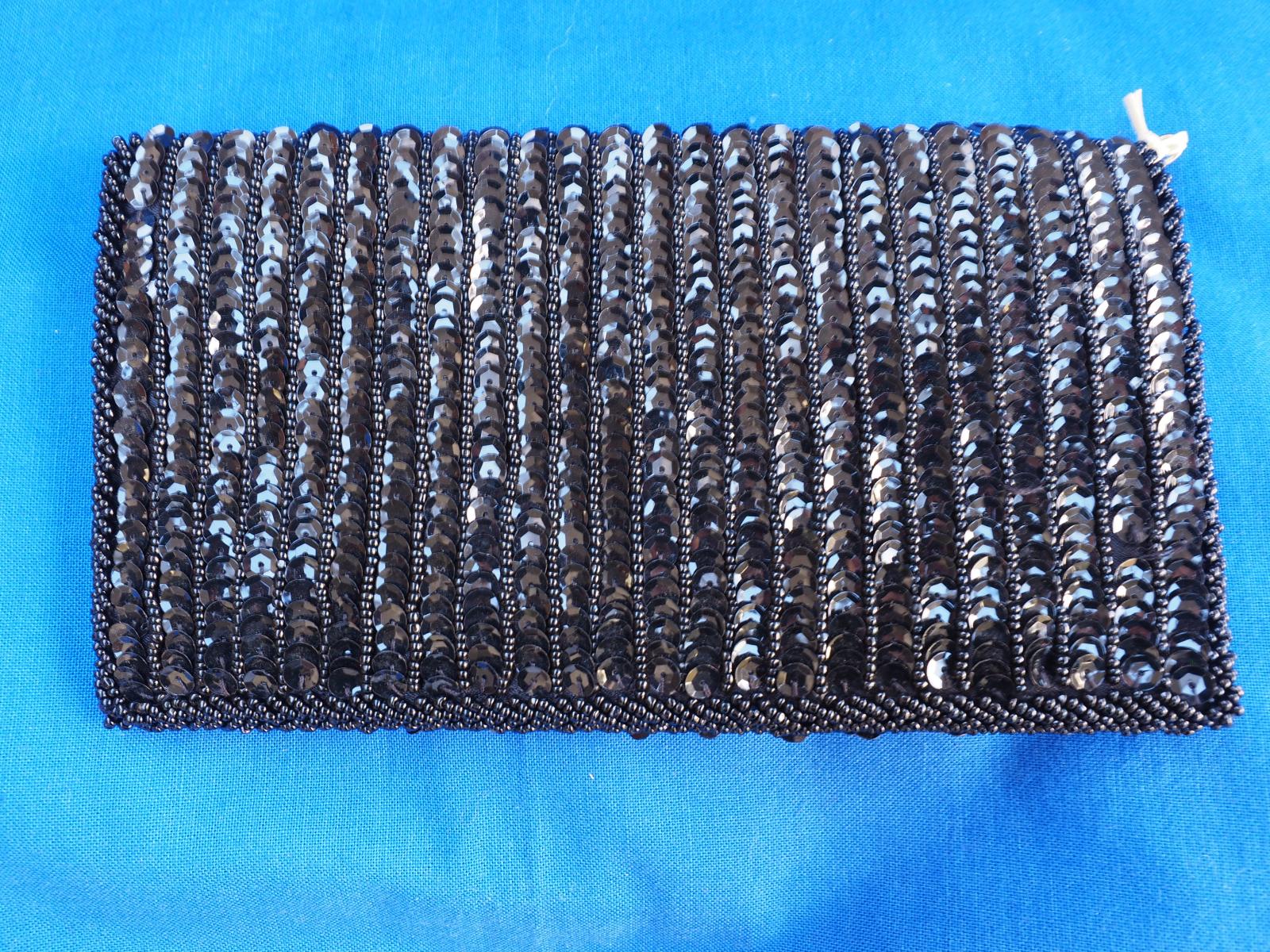 Reverse of bag with beads and sequins