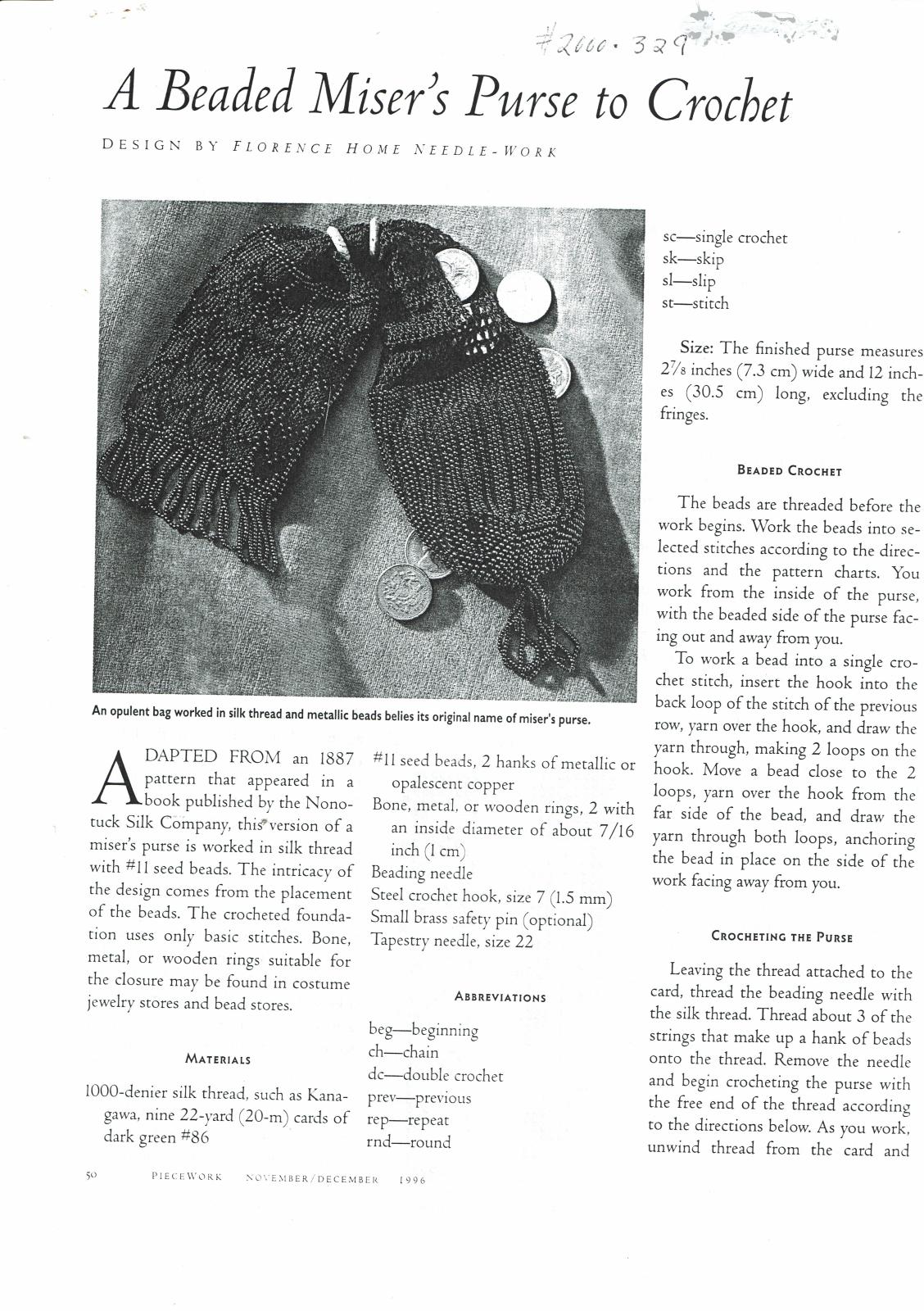 Instructions for making misers purse 1 Instructions for making misers purse 1