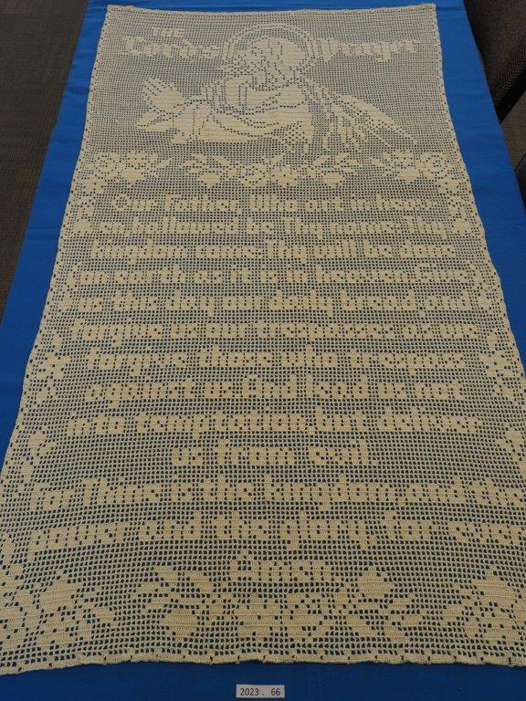 Lords Prayer in filet crochet