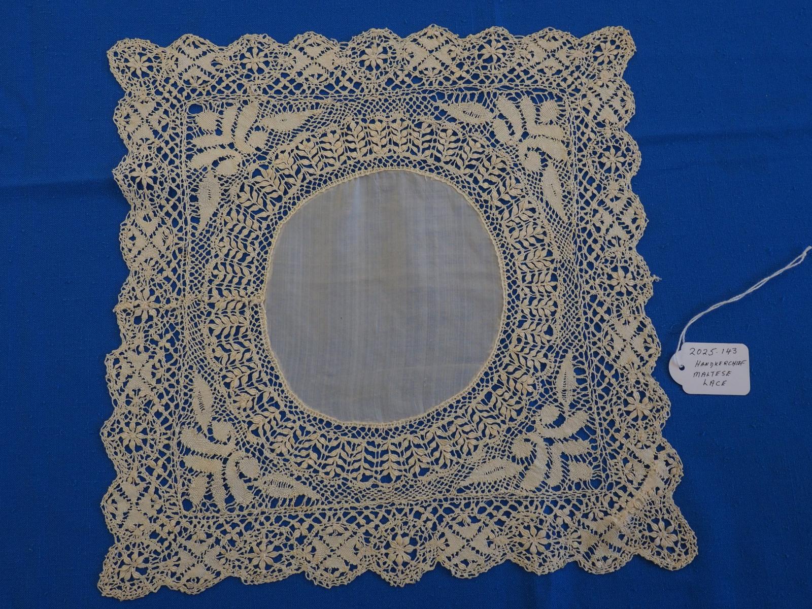 Maltese lace handkerchief