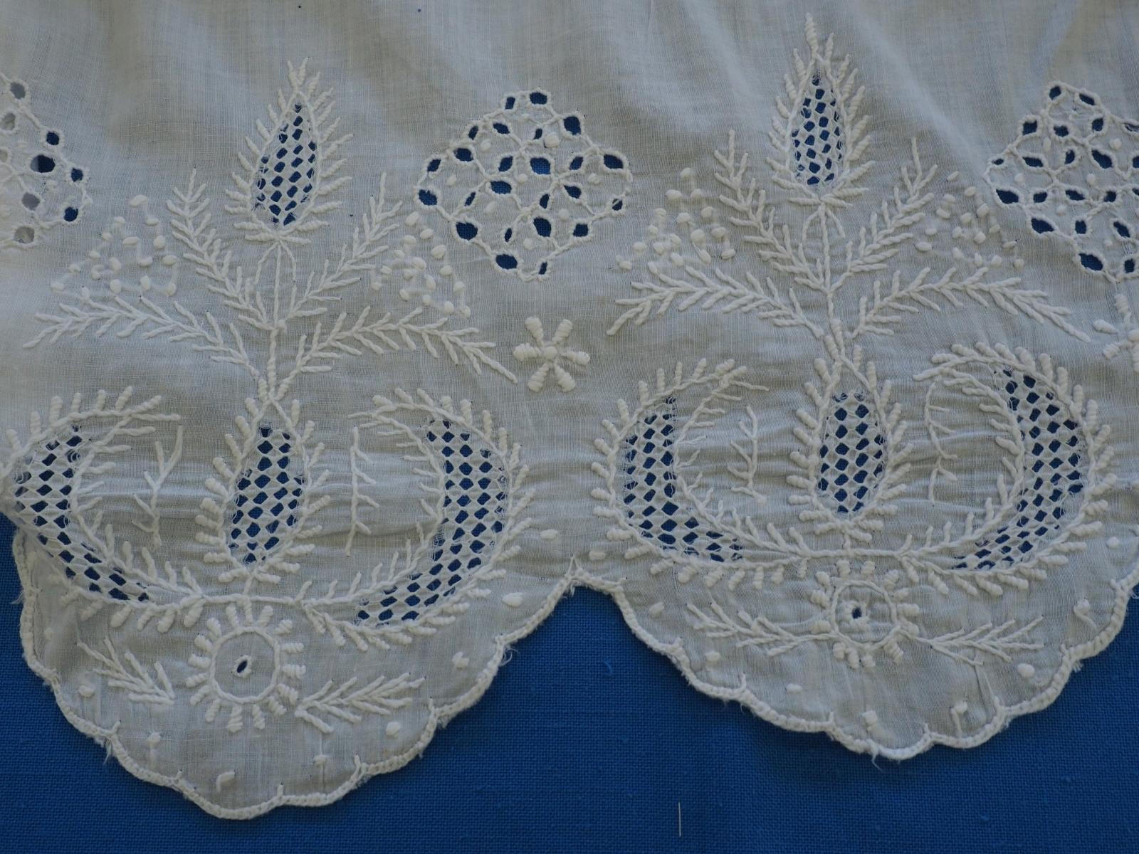 Baby dress embroidered in whitework detail