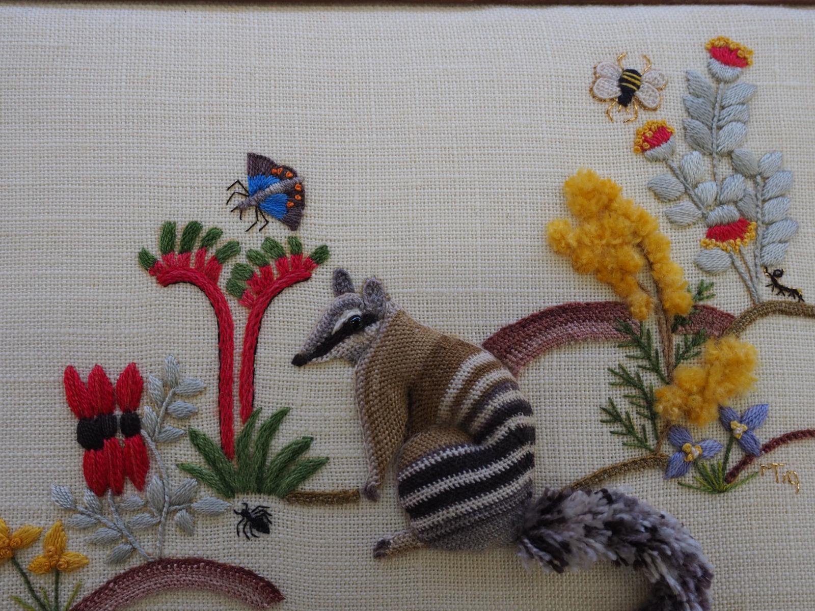 Box with stumpwork numbat