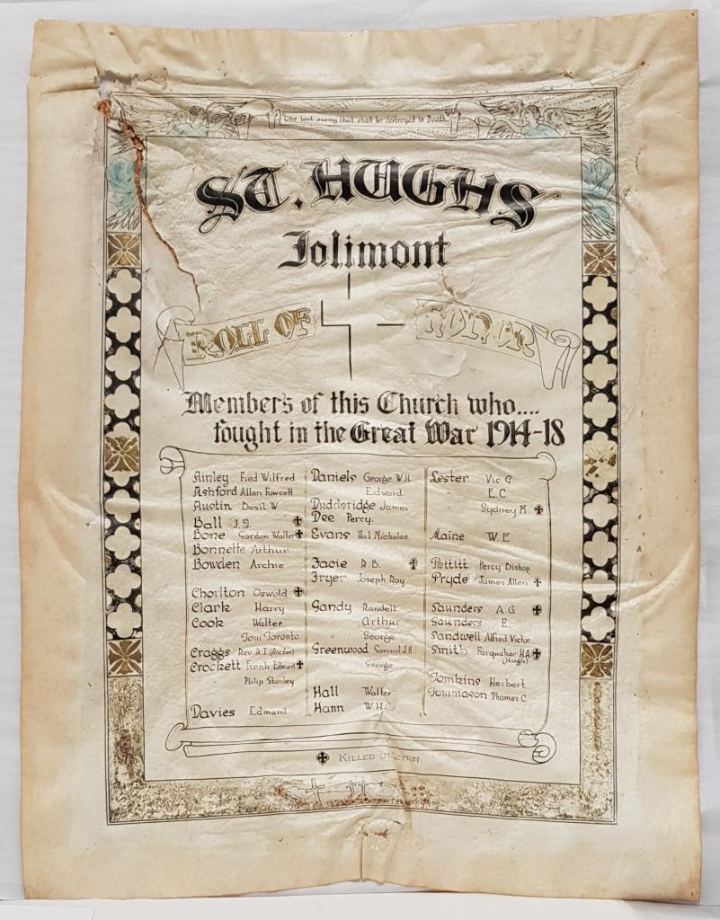 ST HUGHS HONOUR ROLL