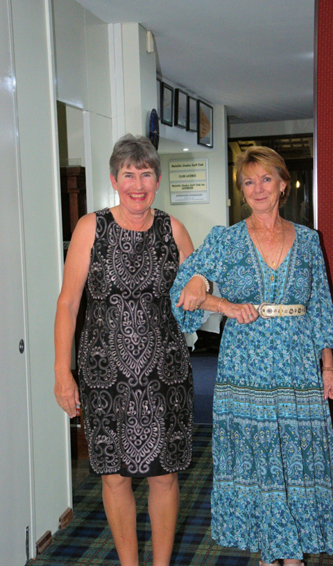 Constable, Helen 2022 - Leanne McVey leading Helen into the dinner