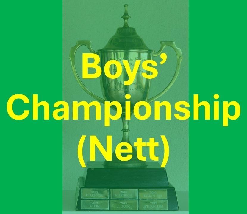 Boys' Championship (Nett)