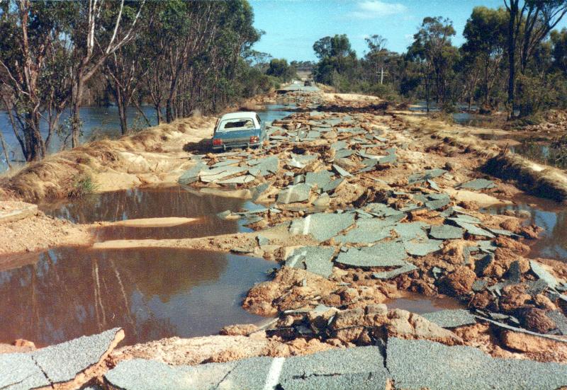 Vehicle stranded on Albany Hwy Gordon River bridge.