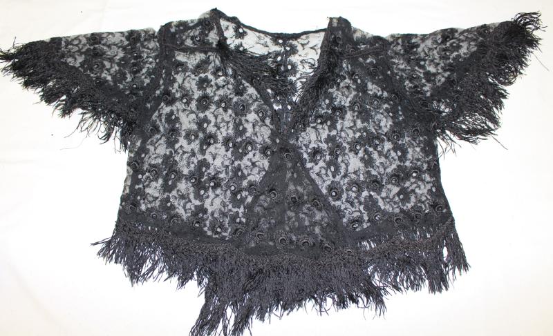 Black lace crossover jacket