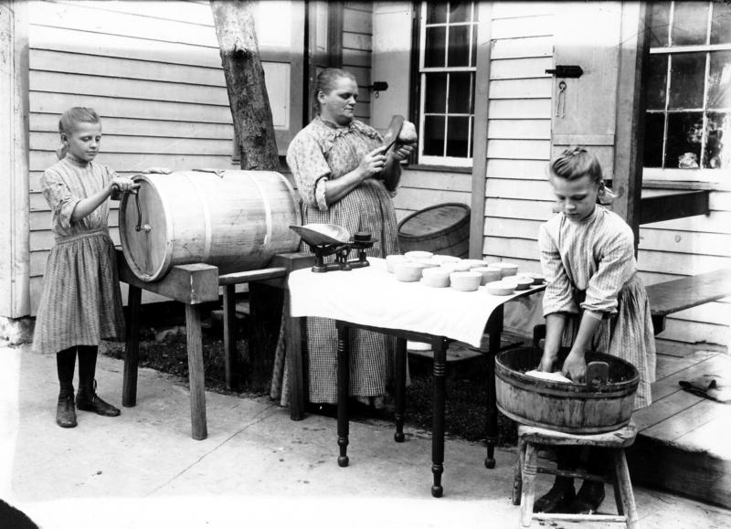 Butter Making on the back verandah