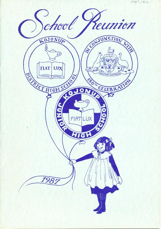 Kojonup District High School Booklet Celebrating 150th Anniversary of Education in Kojonup