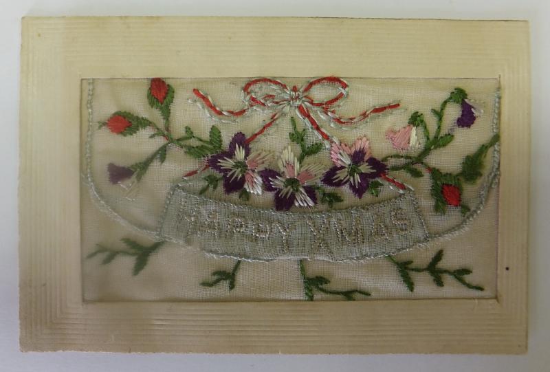 Embroidered Silk Postcard