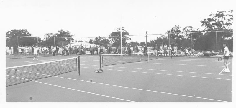 Opening of Tennis Courts 1985