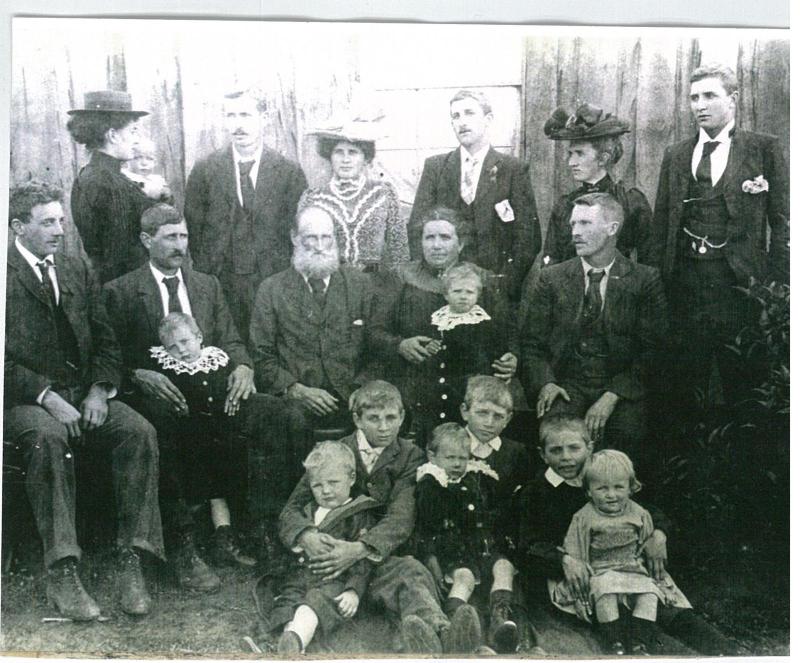 black and white photo of a family