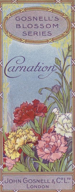 Gosnell's Blossom Series Carnation Perfume Label 