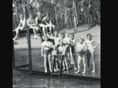 Children at the Donnelly River dam c1960's.
