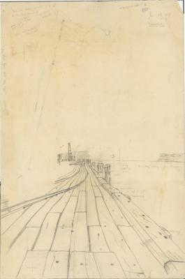 BATELIER SKETCH OF TOWN JETTY, ALBANY