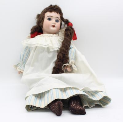 DOLL, PORCELAIN & WOOD