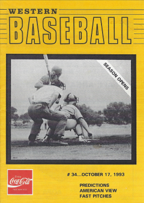 'Western Baseball' magazine No. 34, October 17, 1993