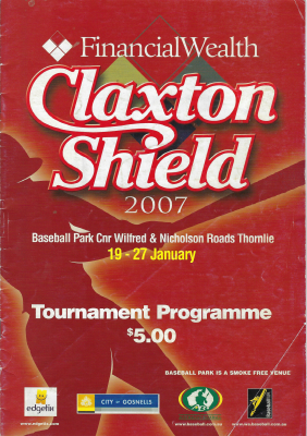 2007 Claxton Shield Tournament Programme