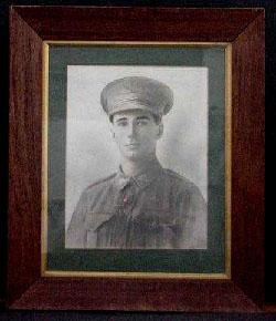 PRIVATE LESLIE HUTCHINSON IN WOODEN FRAME