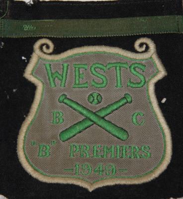 1949 Wests Baseball Club Premiers pocket patch
