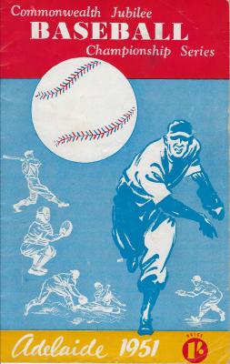 1951 Commonwealth Jubilee Baseball Championship Series programme (front cover)