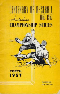 1957 Australian Baseball Championship Series programme