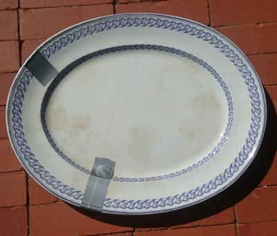 oval ceramic meat platter