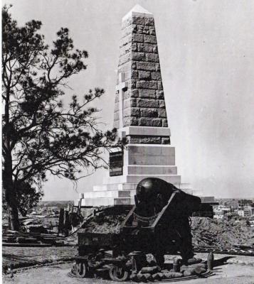 A 'Bottle Gun' positioned near the War Memorial in Kings Park
