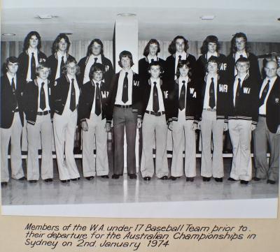 1974 Western Australian Under-17 baseball team