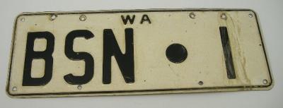 Vehicle Registration Plate BSN.1