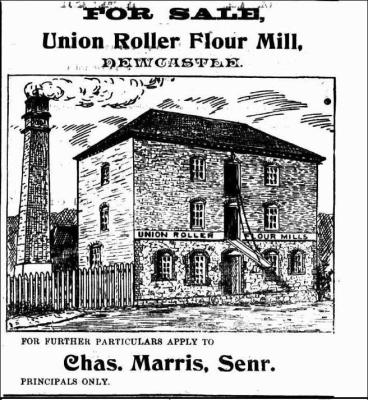 Newcastle Herald March 1905 for sale notice Union Flour Mill