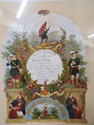 Ancient Order of Foresters Certificate - George Samuel Pitts