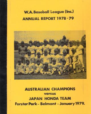 West Australian Baseball League Annual Report 1978-79