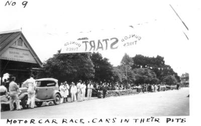 ALBANY TT GRAND PRIX 1936, CARS IN THEIR STIRLING TERRACE PITS