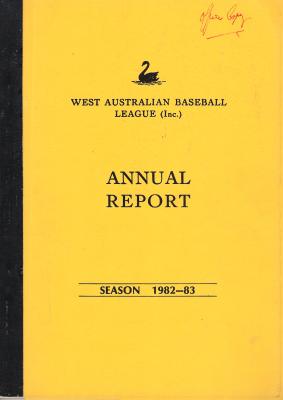 West Australian Baseball League Annual Report 1982-83