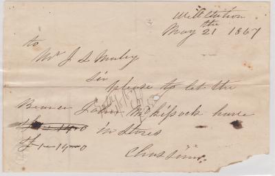 Promissory note from Charles Sims