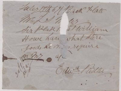 Promissory note from Edward Ridley