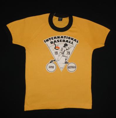 Japan versus Australia 1979 International Baseball Series souvenir T-shirt