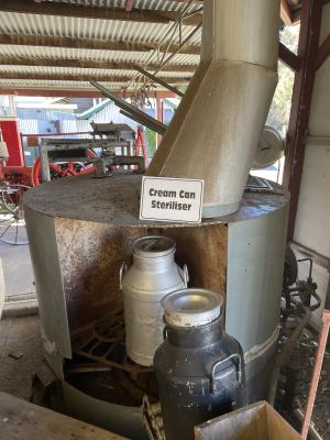 Front of the Cream Can Sterilizer