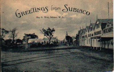 POSTCARD: 'GREETINGS FROM SUBIACO, HAY ST. WEST, SUBIACO, WA.'