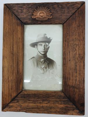 Photograph and Frame Sapper Edward 'Ned' Pries