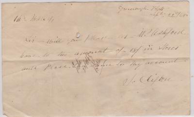 Promissory note from S. Clifton