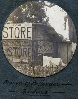 An early twentieth century shack serving as a store.