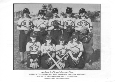 1937 Blue Sox Women's Baseball Team