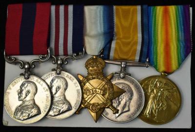 Medal Group including Distinguished Conduct Medal and Military Medal Sergeant John Alexander Spence 52 Battalion AIF