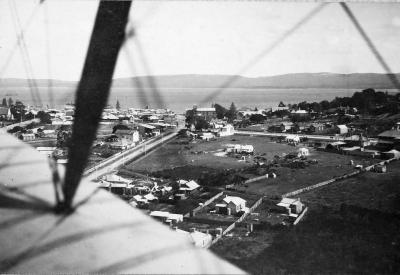 ALBANY TOWNSCAPE, LOW LEVEL AERIAL VIEW 1925