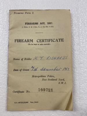 UK Firearms Certificate